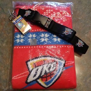 Oklahoma City thunder NBA Sport scarf with black lanyard team orange NIP